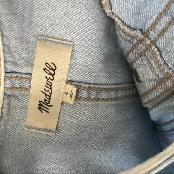 Madewell Denim Sleeveless Seamed Mini Dress Size 4 Palomilla Wash - Picture 5 of 5